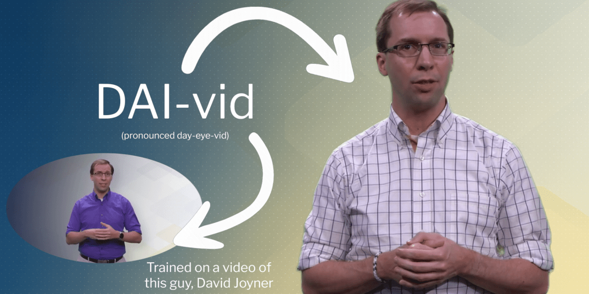 Meet David Joyner, the professor who cloned himself with an AI avatar named ‘DAI-vid,’ as part of an experiment to ‘democratize’ online learning